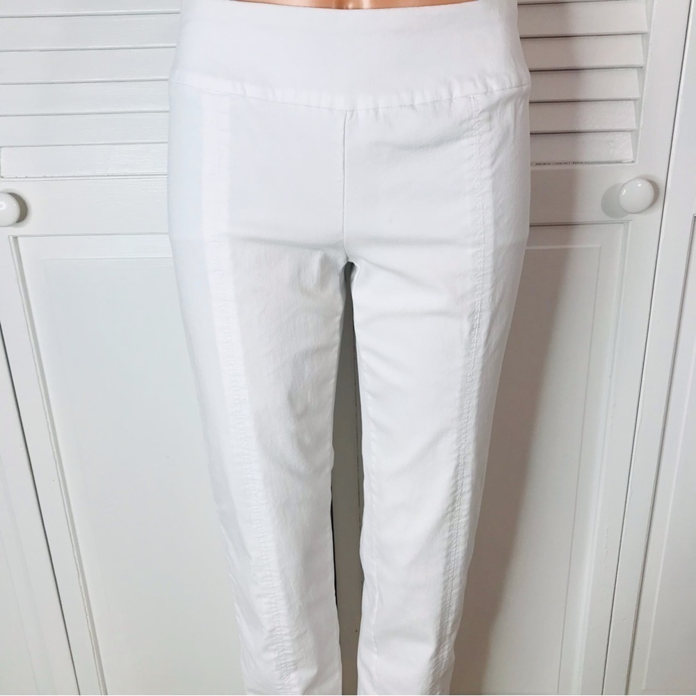 ZAC & RACHEL White Pull On Ankle Pants Size 6 - Picture 2 of 7